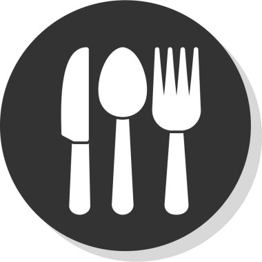 Bıçak, çatal ve kaşık. Web basit illüstrasyonu