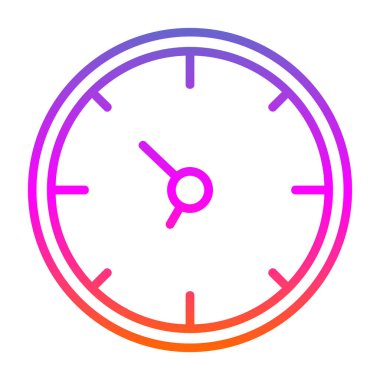 Saat. Web simgesi basit illüstrasyon                  