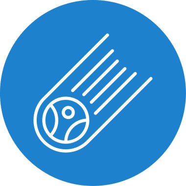 Meteorit düz simgesinin vektör çizimi 