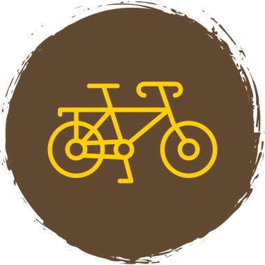 Grafik düz bisiklet simgesi, vektör illüstrasyonu