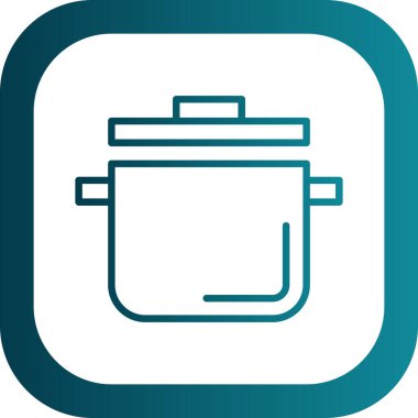 Tencerenin vektör simgesi, pişirme konsepti