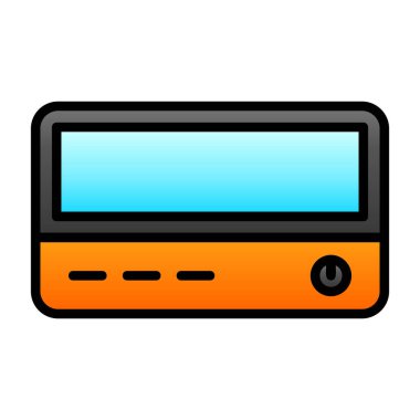 Retro radyo izole edilmiş ikon vektör illüstrasyon tasarımı