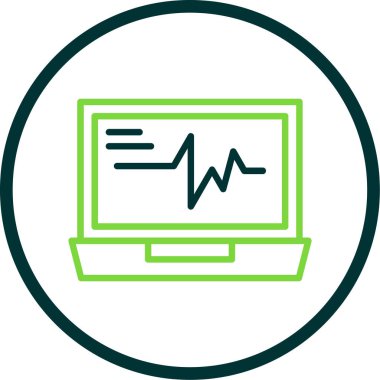 Vector Illustration ECG Kalp atışı Ekranı. Sağlık Geçmişi