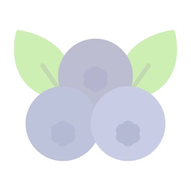 Yabanmersini yassı ikonu. vektör illüstrasyonu 