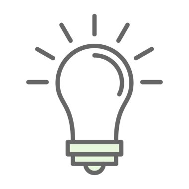 ampul simgesi, vektör illüstrasyonu 