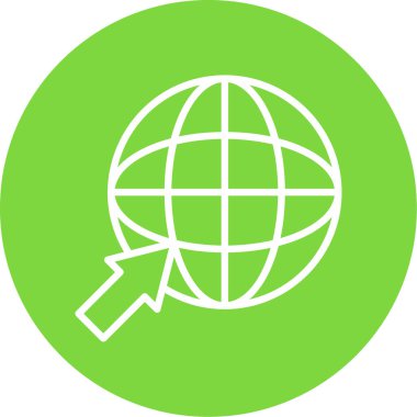 küresel Internet simge vektör çizim