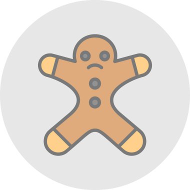 Zencefilli çörek adam web simgesi basit bir illüstrasyon izole edilmiş arkaplan