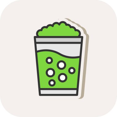 soda vektör renk çizgisi simgesi