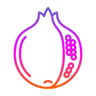 Nar meyve simgesinin vektör illüstrasyonu