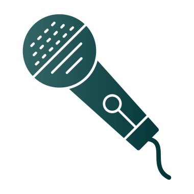 mikrofon simgesi vektör illüstrasyonu