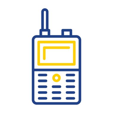 Telsiz telsizi. Web simgesi basit illüstrasyon