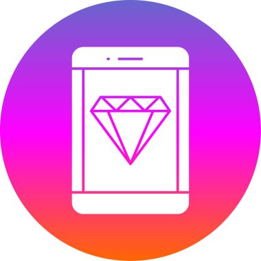 Akıllı telefon simgesinin vektör illüstrasyonu 