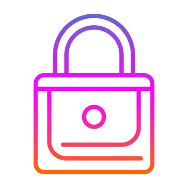 asma kilit simgesi, vektör çizimi  