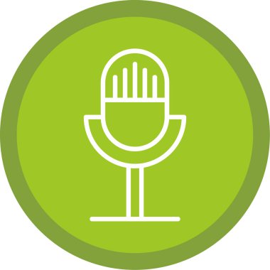 Mikrofon. Web simgesi basit illüstrasyon