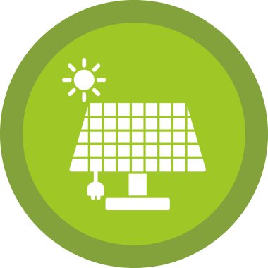 Güneş enerjisi paneli vektör illüstrasyonu