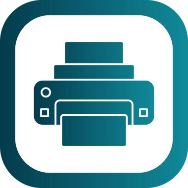 Yazıcı simgesinin vektör illüstrasyonu 