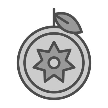 elma ikonu vektör illüstrasyonu