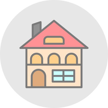 Bina. Web simgesi basit illüstrasyon 