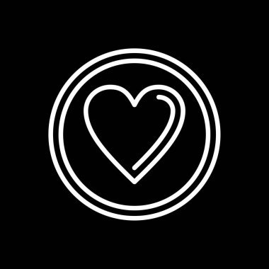 kalp ağı simgesi, vektör illüstrasyonu 