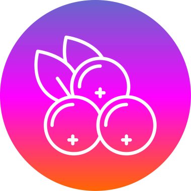 Frenk üzümü. Web simgesi basit illüstrasyon