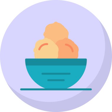 Vektör illüstrasyon, kasedeki köfte ikonu 