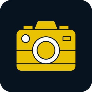 Fotoğraf makinası. Web simgesi basit illüstrasyon