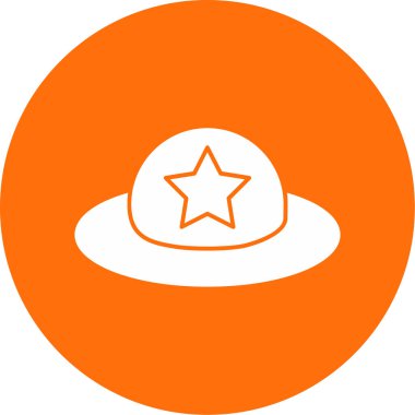 Yıldızlı şapka. Web simgesi basit illüstrasyon 