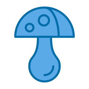 Mantar. Web simgesi basit illüstrasyon