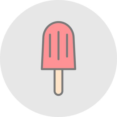 Dondurma. Web simgesi basit illüstrasyon