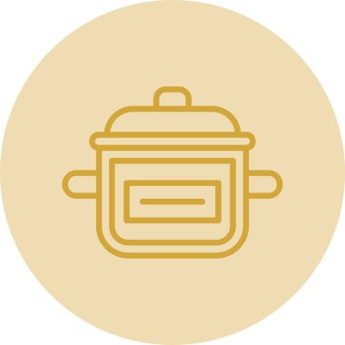 Hot pot simgesinin vektör illüstrasyonu    