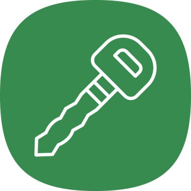 Araba anahtarı. Web simgesi basit illüstrasyon              