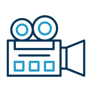 Video kamera. Web simgesi basit illüstrasyon