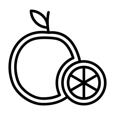 Tek bir elma simgesinin vektör çizimi