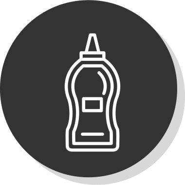 Hardal şişesinin vektör illüstrasyon simgesi 