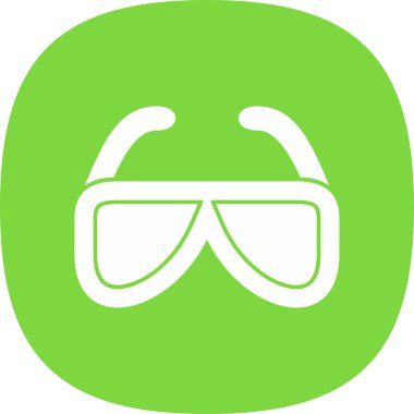 Gözlükler. Web simgesi basit illüstrasyon 