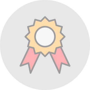 Madalya Web simgesi basit illüstrasyon 