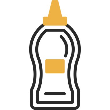 Hardal şişesinin vektör illüstrasyon simgesi 