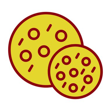 Vektör illüstrasyonu, Çerez simgesi element arkaplanı            