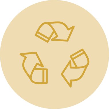 Geri dönüşüm simgesi vektör illüstrasyonu, ekoloji çevre kirliliği simgesi düz biçimli         