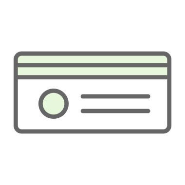 Kredi kartı simgesi, vektör illüstrasyonu 