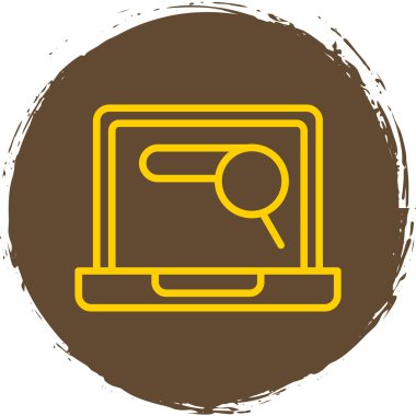 Büyüteç simgesi, düz stil, arama sembolü. Vektör illüstrasyonu