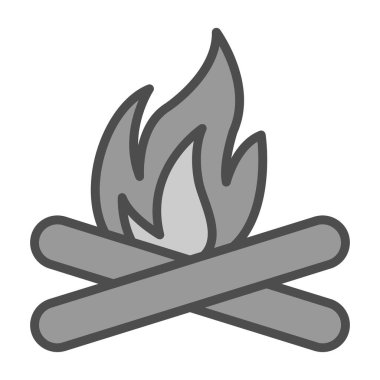 Şenlik ateşi. Web simgesi basit tasarım