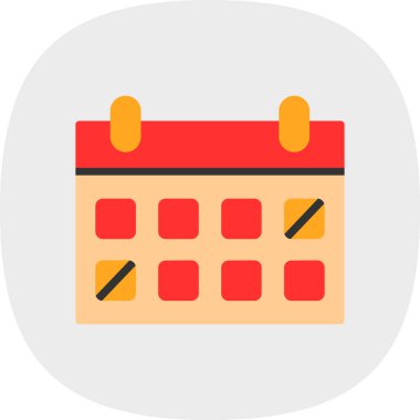 basit takvim simgesini, vektör çizim