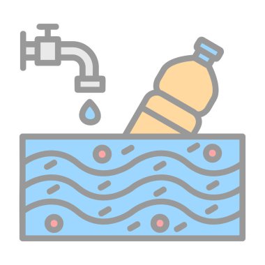 tap vektör dizaynlı su şişesi