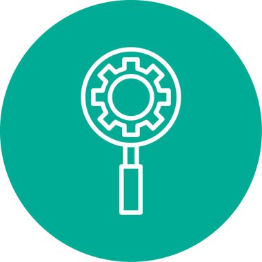 Büyütme cam simgesi vektör illüstrasyonu 