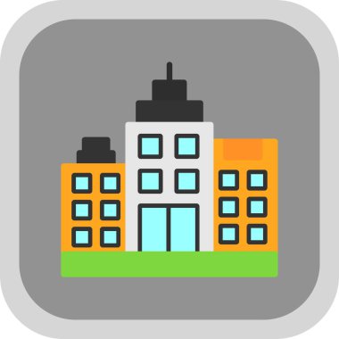 modern yapı web simgesi, vektör illüstrasyonu