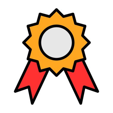 Madalya Web simgesi basit illüstrasyon 