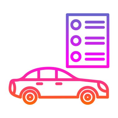 araba simgesi vektör illüstrasyonu