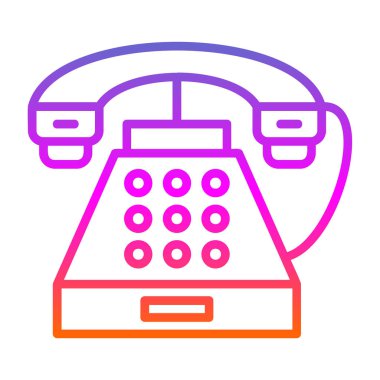 Telefon web simgesi basit illüstrasyon 