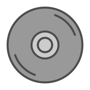 CD mi? Web simgesi basit illüstrasyon